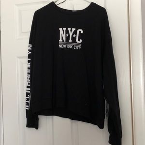 Cropped graphic sweatshirt